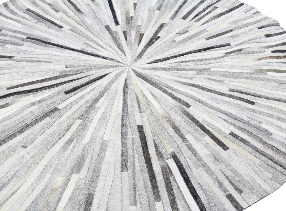 Bashian Santa Fe Grant 6' Round Area Rug in Gray