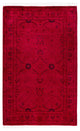 Overdyed One-of-a-Kind Hand-Knotted Area Rug Pink, 3' 2" x 5' 0"