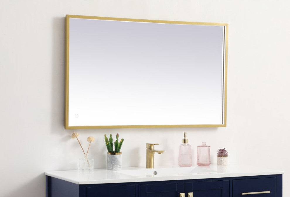 Modern Brass Led Mirror