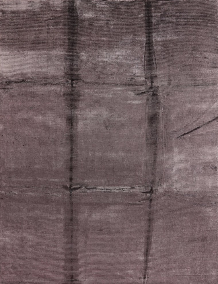 New 9'x12' Soft Plain 100% Silk Brown Hand Knotted Wool Area Rug H9157