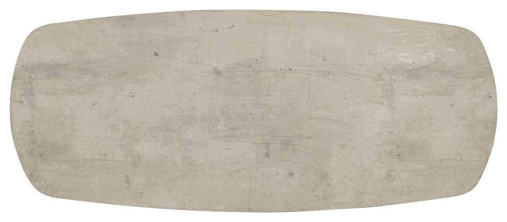 Angus 70" Reclaimed Wood Writing Desk, Concrete Gray