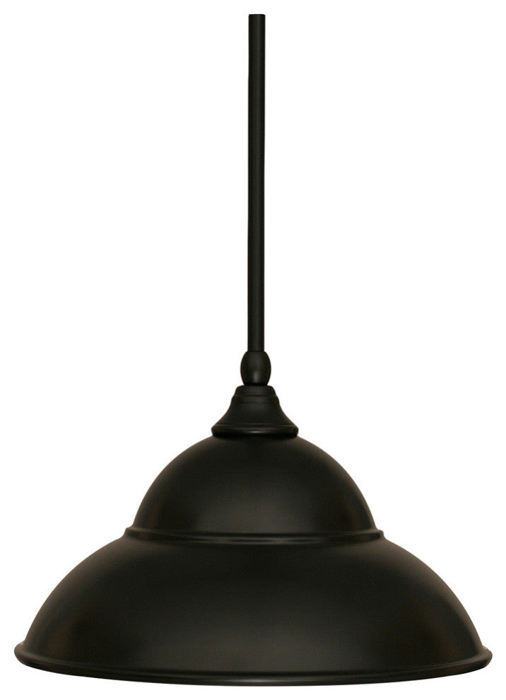 Stem Mini Pendant In Matte Black, 13" Matte Black Double Bubble Metal Shade