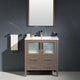 Torino 30" Gray Oak Modern Bathroom Vanity With Integrated Sink, FFT1040CH