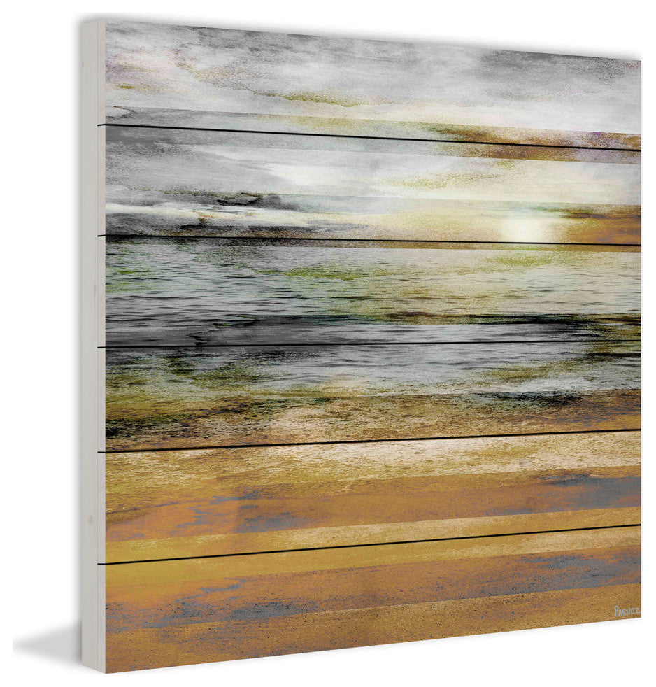 "Sarteneja" Print on White Wood, 32"x32"