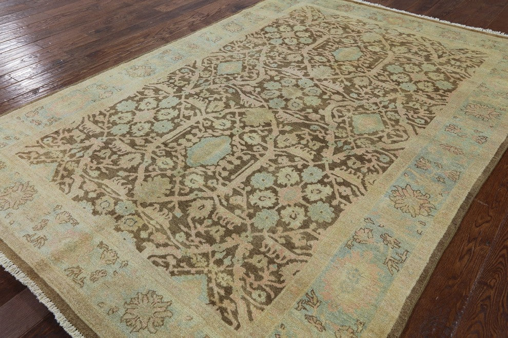 6'x9' Hand Knotted Peshawar Rug, P2580
