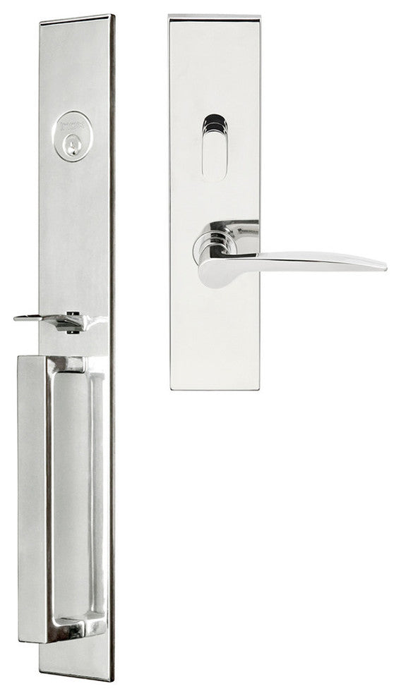 Toronto Lever, Mortise Entry Handleset, RHR, Polished Stainless Steel