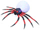 Halloween Inflatable Large Red Spider With LED Yard Decoration, 8' Long