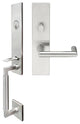 Stuttgart Lever, Mortise Entry Handleset, LHR, Satin Stainless Steel