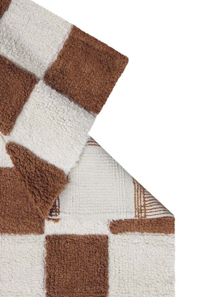 Washable Rug Kitchen Tiles Toffee, 4' 7" X 6' 7"