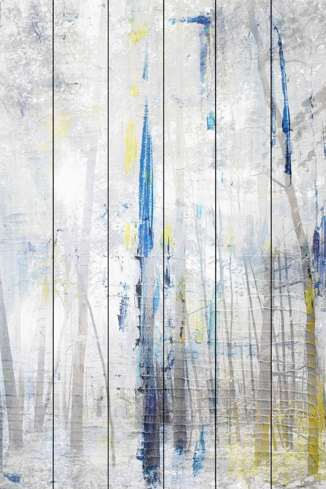 "Tall and Bright" Painting Print on White Wood, 30"x45"