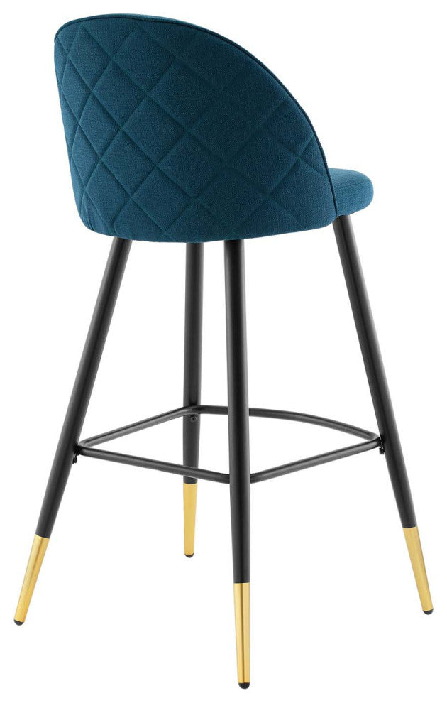 Cordial Fabric Bar Stools Set of 2, Azure