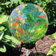 Sunnydaze Green Artistic Glass Outdoor Garden Gazing Ball Globe, 10", Single