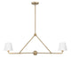Crystorama Xavier 2 Light Vibrant Gold + White Chandelier