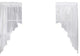 Emelia Sheer Solid White Kitchen Curtain, Swag
