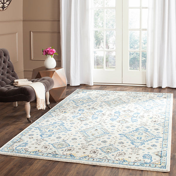 Safavieh Evoke Evk224C Rug, Ivory/Light Blue, 5'1" X 7'6"