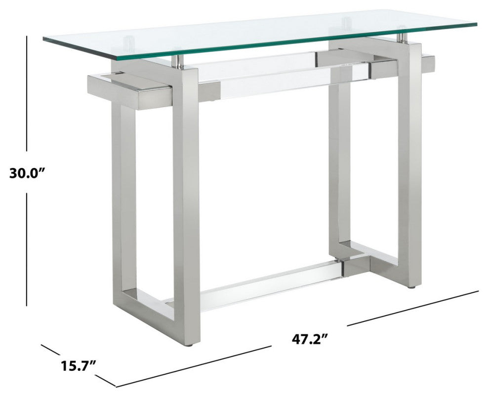Safavieh Montrelle Acrylic Console Table Silver