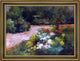 Gustave Caillebotte a Garden Framed Premium Canvas Print, 21"x28"