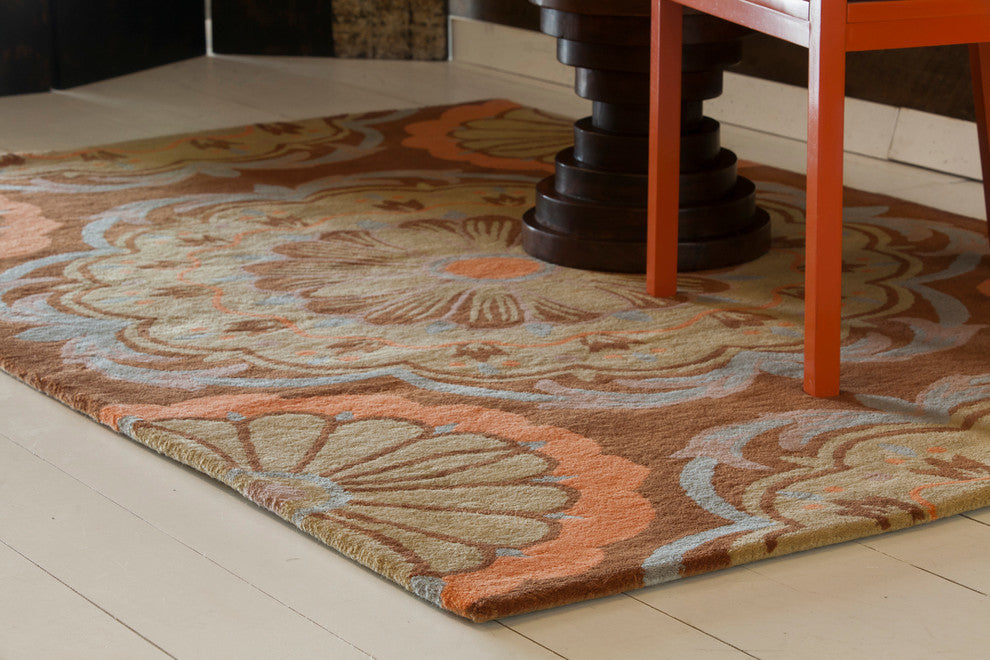 Dharma Contemporary Area Rug, 5'x7'6" Rectangle