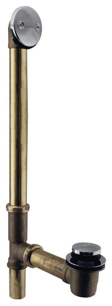 Tip Toe Bath Waste, 22" Make-Up, 17 Gallon Tubing, Polished Chrome