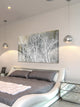"Frosty White Branches" Painting Print on Wrapped Canvas, 60"x40"