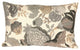 Pillow Decor - Harvest Floral Throw Pillow, Gray, 16" X 24"