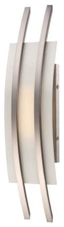 Contemporary Trax LED Wall Sconce, Brushed Nickel Finish