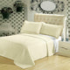 Wrinkle-Free Checkered Quilted Coverlet Set, Ivory, King/Cal King