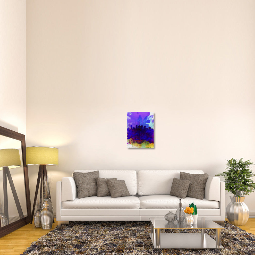 "Phoenix Watercolor Skyline 1" Fine Art Print