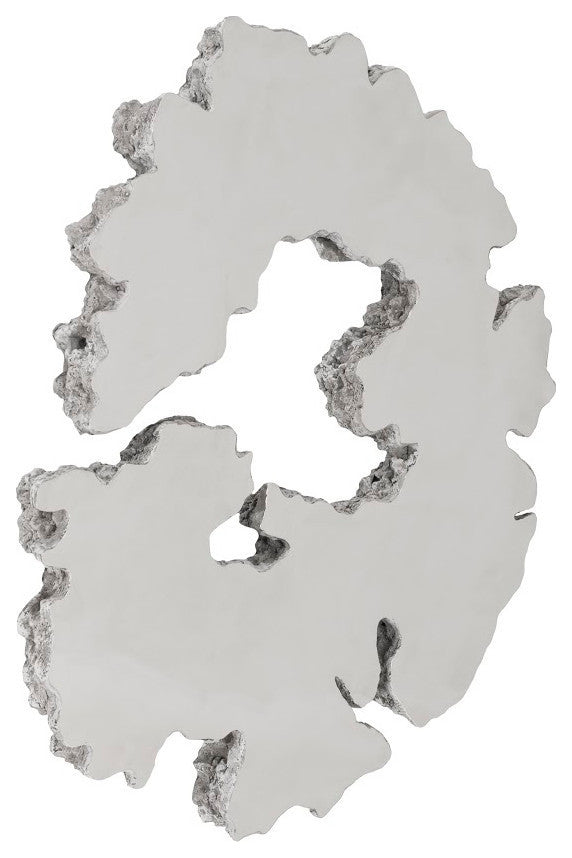 Lava Slice Wall Art, Resin, Stainless Steel, Large