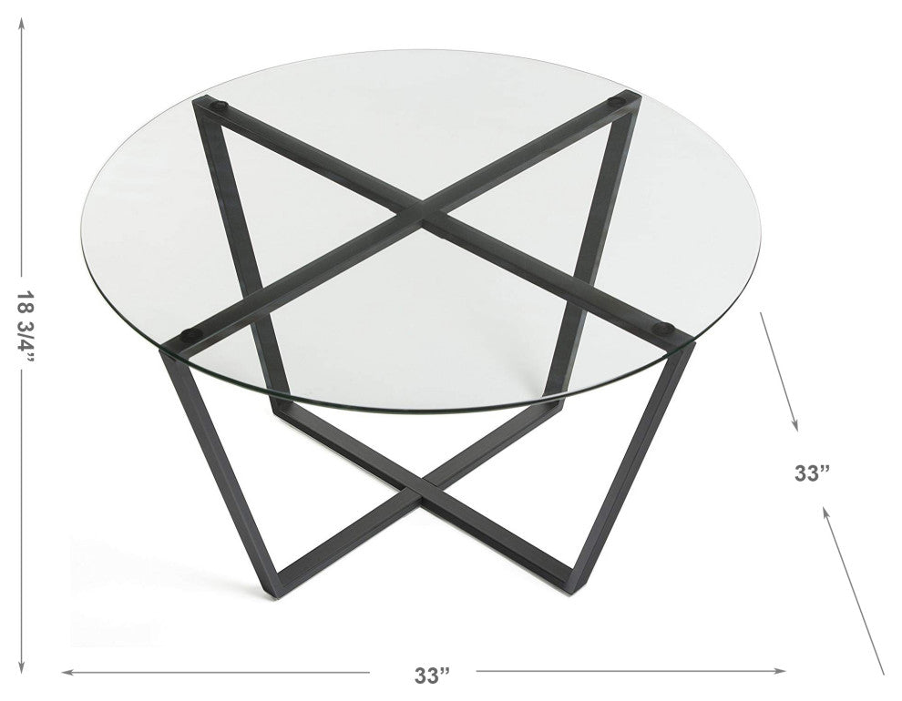 Mango Steam Metro Coffee and End Table, Clear, Coffee Table