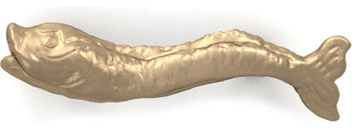 Pull 3" cc, Mink Novelty Bronze and Stainless Steel Koi Bar Pull