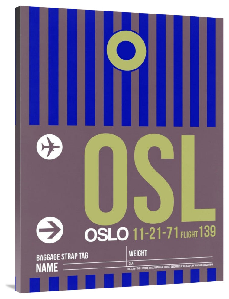 "OSL Oslo Luggage Tag 2" Fine Art Print