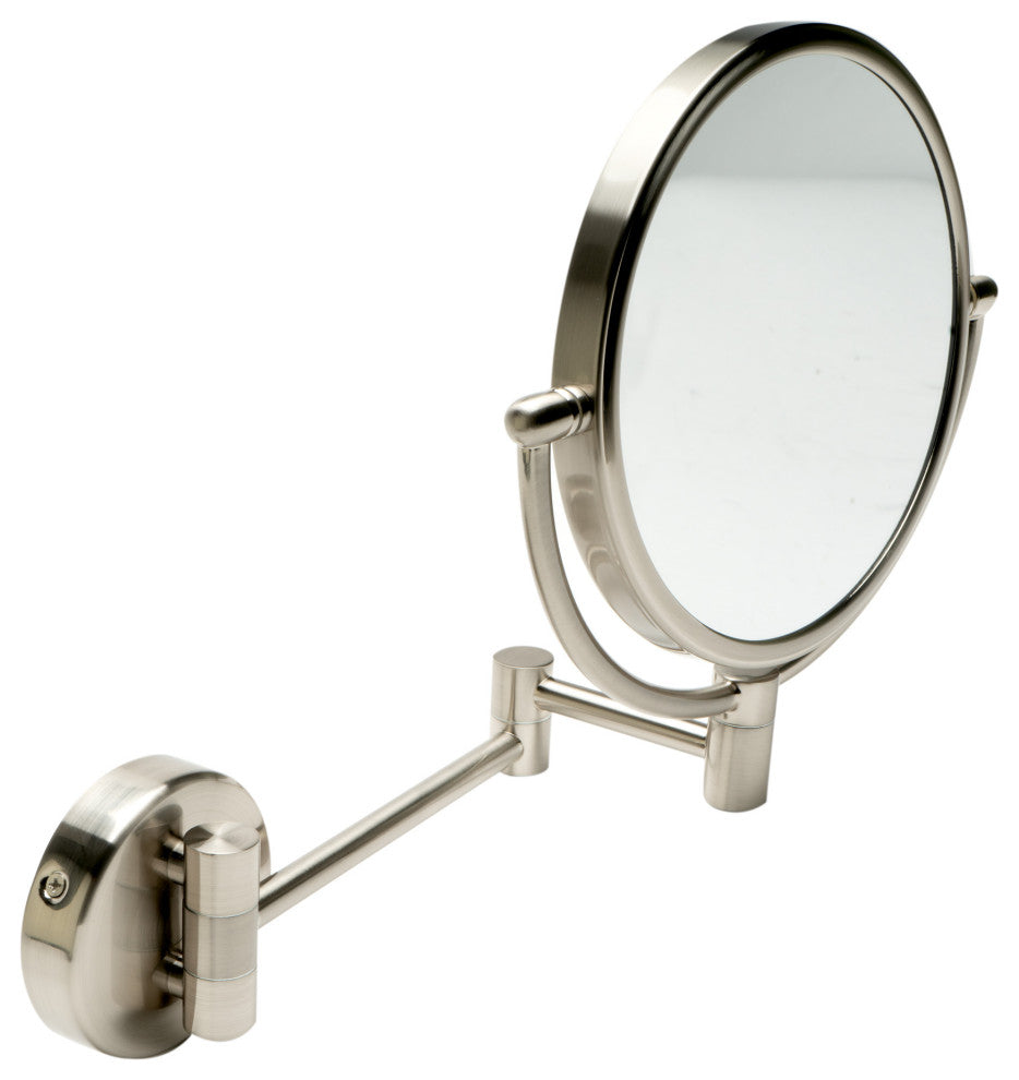 ALFI brand ABM8WR-BN Brushed Nickel 5x Magnify Wall Mounted Round 8" Mirror