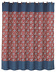 Floral Shower Curtain With Blue Detail, 72"x72"