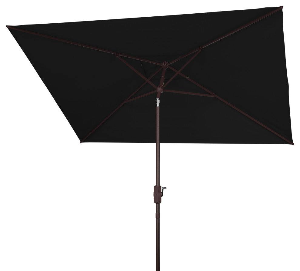 Safavieh Kamen 10 Ft Auto Tilt Umbrella, Black