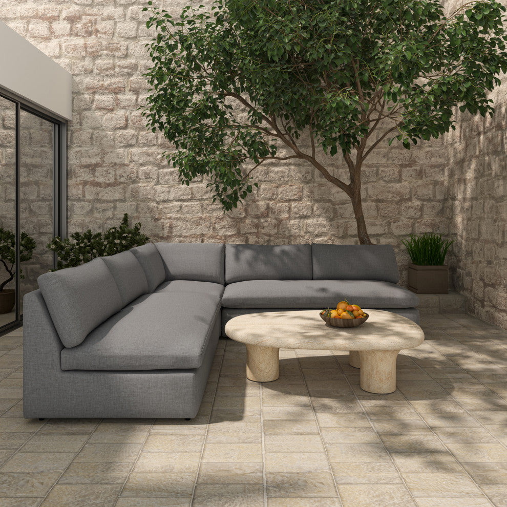 Miles Outdoor Sofa Speckled Light Grey