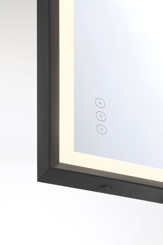 Artell Rectangular Mirror - 24" x 36", Brushed Black