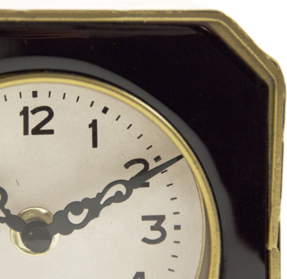 Black And Gold Clock, Black, Gold