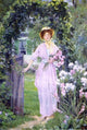 Francis Coates Jones Young Woman in the Garden Premium Canvas Print