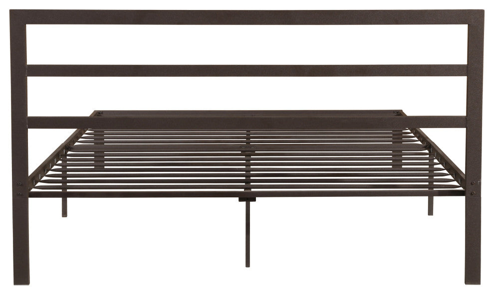 GDF Studio Jones Queen-Size Bed Frame, Hammered Copper