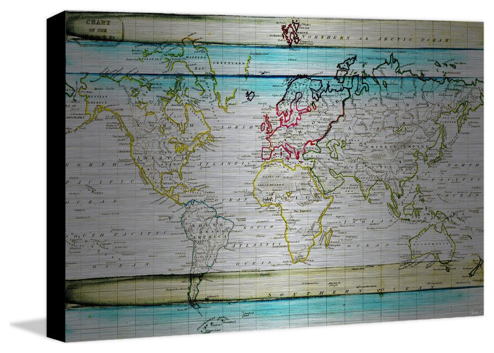 "Jet Setting" UV Ink Print on Brushed Aluminum, 60"x40"