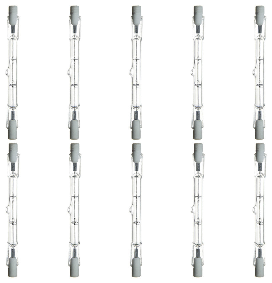 Sunlite 10-Pack Clear Double Ended T3 Bulb, RSC, 150W, 120V, 1500 Hrs, Dimmable
