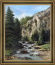 Gustave Courbet Study for -Landscape with Waterfall-Framed Canvas Print, 20"x25"