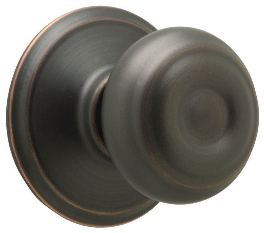 Schlage Georgian Hall and Closet Passage Knob, Aged Bronze