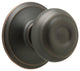 Schlage Georgian Hall and Closet Passage Knob, Aged Bronze