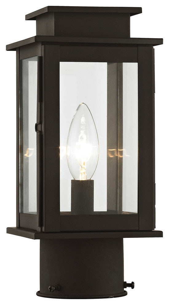 Princeton 1-Light Post Lantern, Bronze