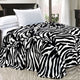 Zebra Safari Printed Flannel Fleece Blanket, Twin