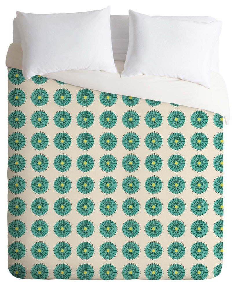 Deny Designs Mummysam Blue Flowers 1 Duvet Cover - Lightweight