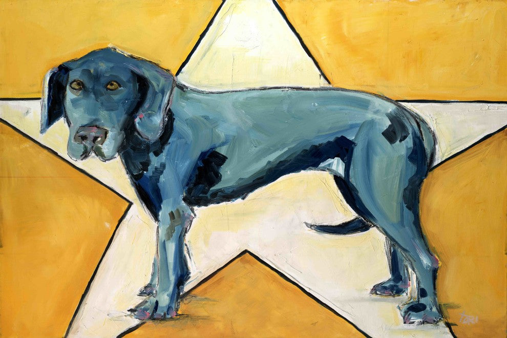 "Star Dog" Painting Print on Canvas by Tori Campisi