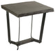 Bare Decor Ontario Live Edge End Table, Solid Acacia Wood, Gray Stain